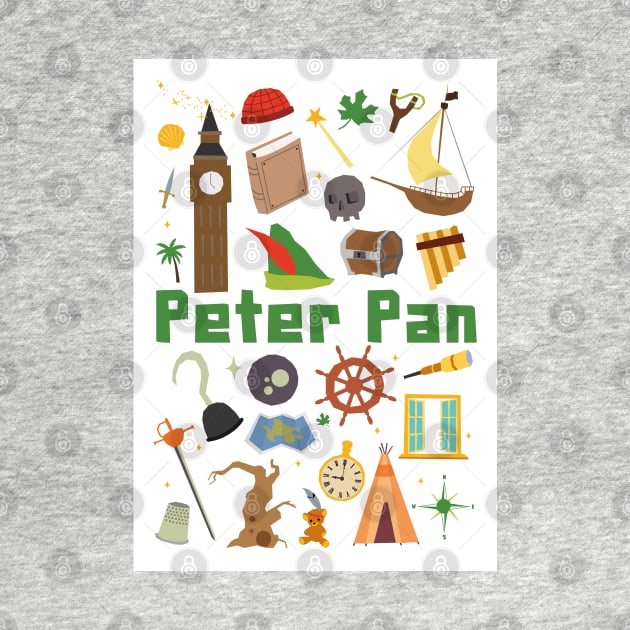 Peter Pan paper cut illustrtion by PauRicart